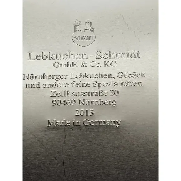 Lebkuchen-Schmidt Nurnberg Germany 2013 Tin with Calendar - Picture 7 of 7